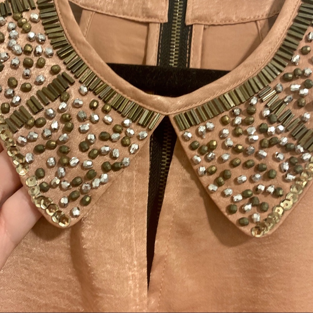 NWT Halter Bodycon Midi Dress w/ Beaded Collar - Picture 6 of 9